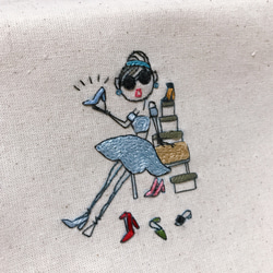 【受注制作】刺繍コースター　プリンセス 2枚目の画像