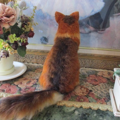 ロミ様確認用 羊毛フェルト ソマリ レッド 猫 オーダー ハンドメイド 