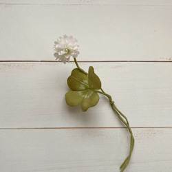 布花 シロツメクサの花束 ３輪セット 4枚目の画像