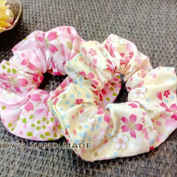 【馨"手作/cindy's hand made】大腸髮圈|和風/日式布花/純棉印花布 第2張的照片