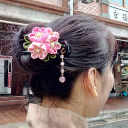 3小梅|玉石|果子|抓夾/盤髮/つまみ細工/日式布花/縮緬布/和服配飾 第2張的照片