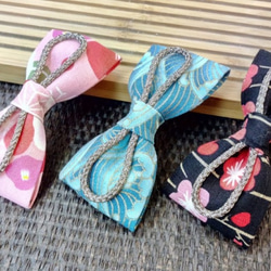 和風長夾|八股線|蝴蝶結/一字壓夾/日式花布/棉麻印花 第1張的照片