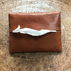 イタリアンレザー製ポケットティッシュケース 1枚目の画像