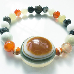 1516 ○ エッチドカーネリアン天珠ブレスレット 1516 ○ エッチドカーネリアン天珠ブレスレット - メルカリ