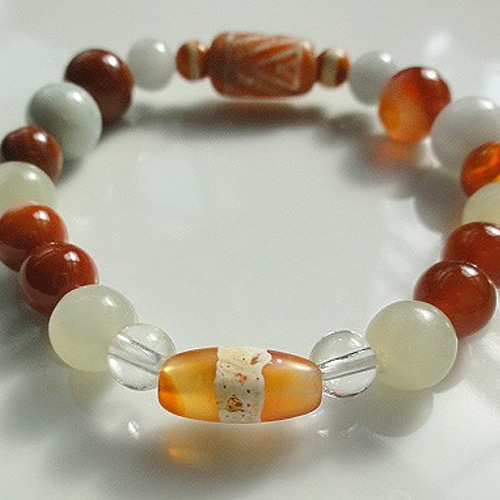 エッチドカーネリアン1 ブレスレット 瑛 昊 通販 5431092｜Creema