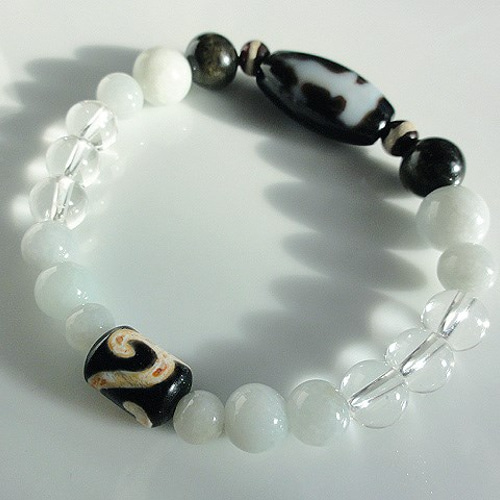 観音菩提天珠＆老鉱金銭鉤天珠【開光天珠】 ブレスレット 販売は終了  