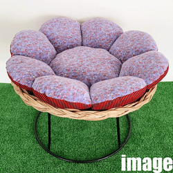 ★籐編籃子床★配以復古面料製成的花墊[寵物床] 第6張的照片