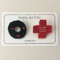 MARU BATSU　刺繍ブローチ 4枚目の画像