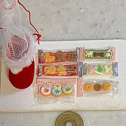 ミニチュアフード　クリスマスのお菓子セット 1枚目の画像