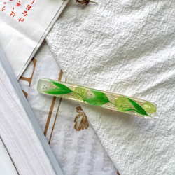 フォーカサー手作りデザイン「グリーンスクールグラス」ドライフラワーフラット長方形本物フラワーグリーンビッグオートミール絶妙な手作 1枚目の画像