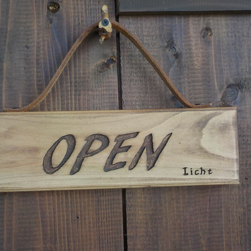 クラシック木製看板 OPEN CLOSED 吊り下げ ナチュラルブラウン クラシック木製看板 OPEN CLOSED 吊り下げ ナチュラルブラウン