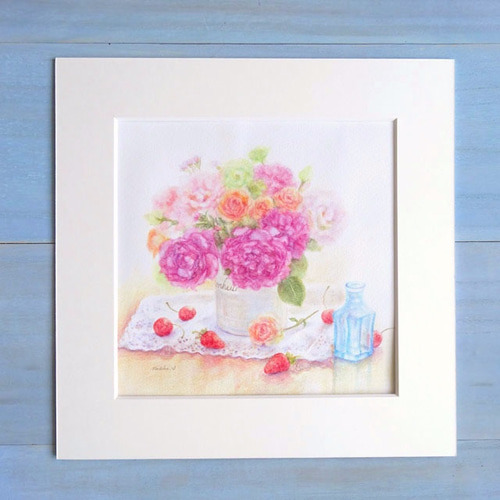 画家haru☆油彩画F2号☆薔薇☆原画、一点物 - メルカリ