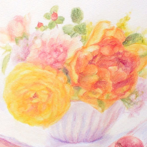 ラナンキュラス 水彩画 原画 Ranunculuses 41x31cm #ラナンキュラス