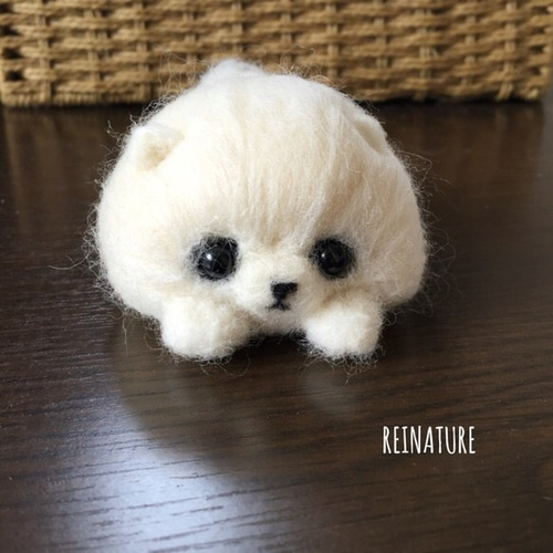 ポメラニアンの赤ちゃん♡伏せバージョン 羊毛フェルト REINA