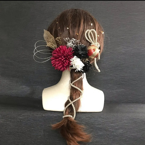 成人式 人気 和装 多数出品中】紐アレンジ 前撮り 金箔 卒業式 結婚式