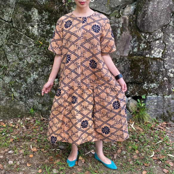浴衣 リメイク ワンピース ハンドメイド ロング マキシ シンプル 浴衣 リメイク ワンピース ハンドメイド ロング マキシ シンプル