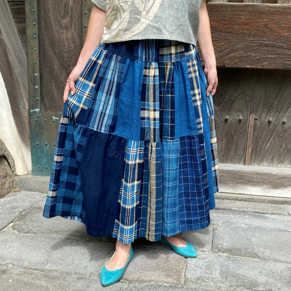 藍染クロスターバRICA &藍染スカートsuzu &ワンピースsorairo 旅する藍
