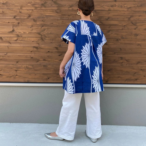 ☆浴衣リメイクチュニック☆作家一点もの創作服ミセス30代40代50