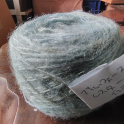 手紡ぎ毛糸　英国産ブルーフェースレスター　インディゴ染め41ｇ 1枚目の画像