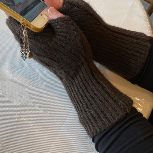 ヤクウール100％ 1玉 50g 糸番：22/2 オーガニック ダークブラウン色