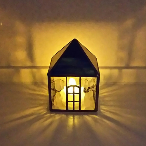 ｽﾃﾝﾄﾞｸﾞﾗｽ*+ハウス型**+小さいランプ*エアプランツ入れ スタンドライト