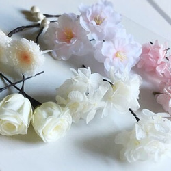 桜&薔薇&小菊&紫陽花のピンset17点 4枚目の画像