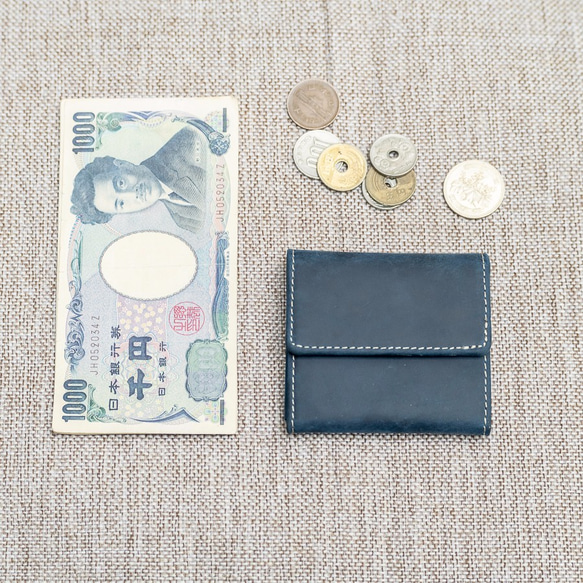 本革 ミニ財布 二つ折り 小銭入れ 財布 レディース コンパクト オイルレザー 本革  がま口 コンパクト リアルレザー 3枚目の画像