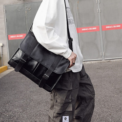 新作 トートバッグ メンズ 通学通勤 鞄 斜めがけバグ バッグ シンプル レザー ハンドバッグ ショルダーバグ レジャー 2枚目の画像