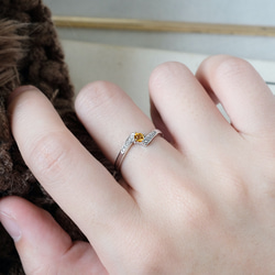 黃水晶 Citrine 925純銀 戒指 交錯的美好 11月誕生石 第4張的照片
