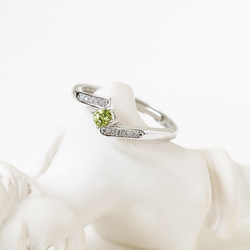 橄欖石 Peridot 925純銀 戒指 交錯的美好 8月誕生石 第3張的照片