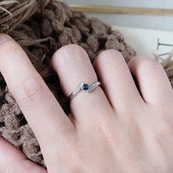 藍寶石 Sapphire 925純銀 戒指 交錯的美好 9月誕生石 第1張的照片