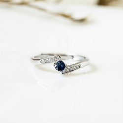 藍寶石 Sapphire 925純銀 戒指 交錯的美好 9月誕生石 第4張的照片