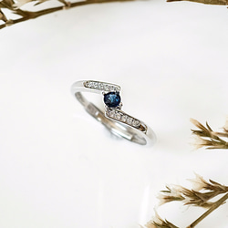 藍寶石 Sapphire 925純銀 戒指 交錯的美好 9月誕生石 第5張的照片