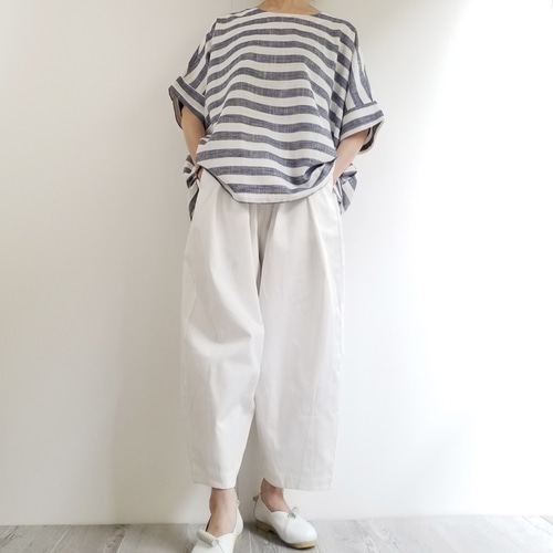 在庫のみ販売】誰もが似合うサーカスパンツ☆ホワイトコーデの主役に