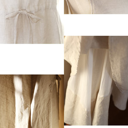 【3L】亞麻/雙層設計/無袖洋裝/有內裡(w-141) 第4張的照片