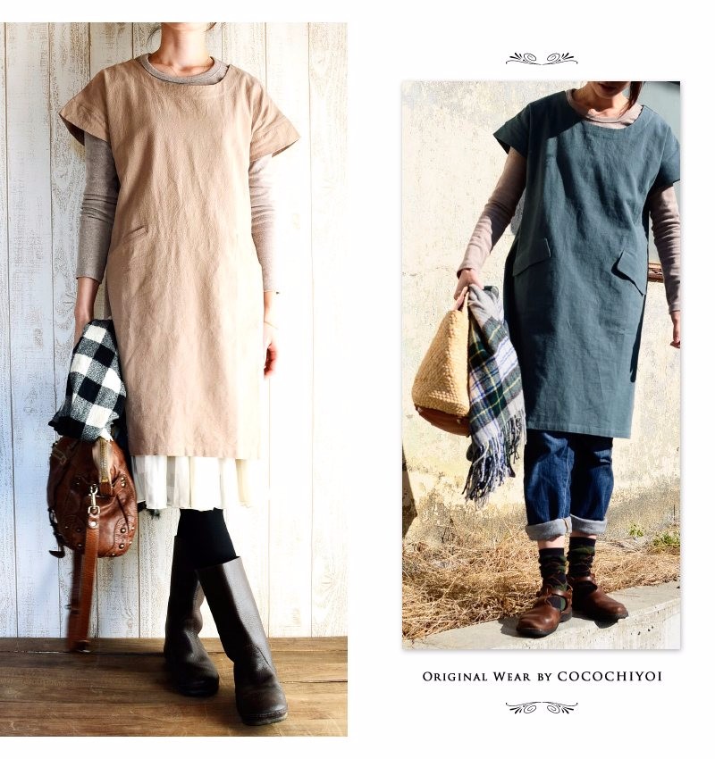 【在庫のみ販売】S-7Lコットンリネンフレンチスリーブワンピース