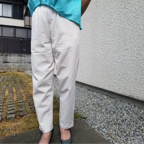 ハンドメイドリネンパンツ SOMETHING サムシング BALLOON WIDE リネンカーブパンツ