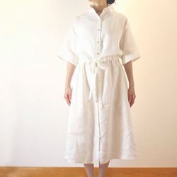 我們可以生產從 SS 到 7L ♪ 亞麻襯衫連衣裙 / 外套連衣裙 Kinari 第1張的照片