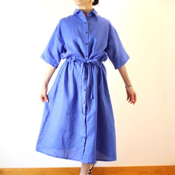我們可以製作從 SS 到 7L 的尺寸♪ 100%亞麻襯衫外套連身裙 Ruriiro 第1張的照片