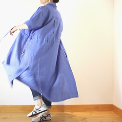 我們可以製作從 SS 到 7L 的尺寸♪ 100%亞麻襯衫外套連身裙 Ruriiro 第8張的照片