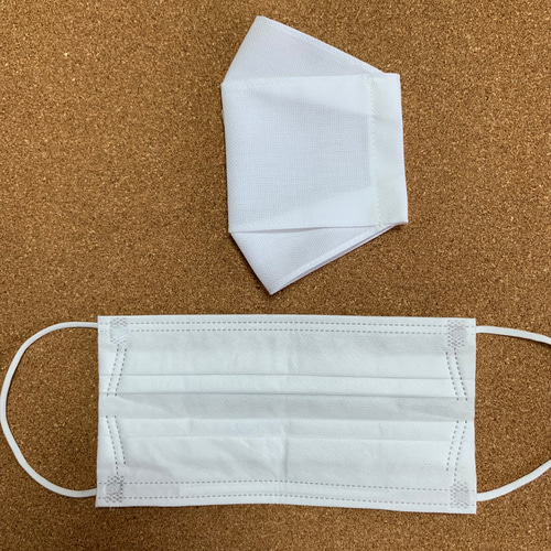 インナーマスク2枚組 接触冷感 アイスコットン 不織布マスク 一枚