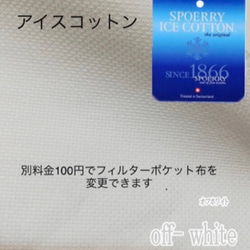 夏用マスク　サックスストライプ　大人用・レディース　ノーズワイヤー入り　フィルターポケット付き　西村大臣風マスク 5枚目の画像