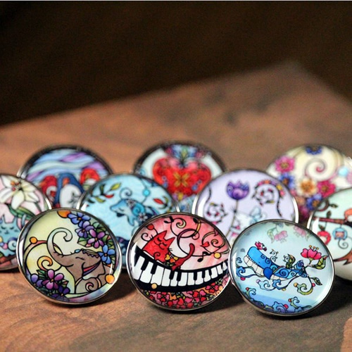 ピンズ ・ ピンバッチ 「いるかのお気に入りの場所」 ピンバッチ