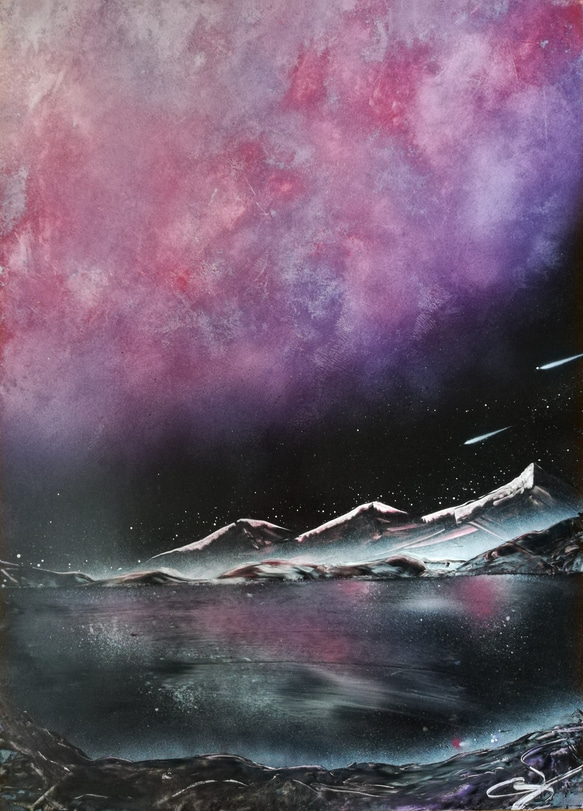 スプレーアート原画作品：No Title 絵画 世界放浪スプレー