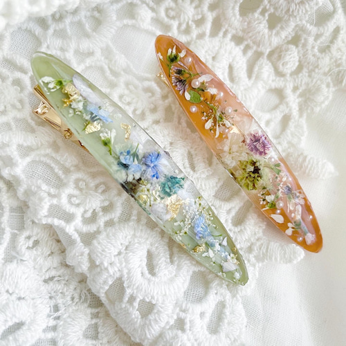 再販】抹茶♡ ヘアクリップ レジンアクセサリー ヘアクリップ・バナナ