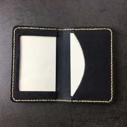 【手縫】ケープハント日本製牛革免許証入れ/ID case（黒色） 3枚目の画像