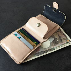【手工縫製】Cape Hunt 日本 牛皮三折錢包（黑色） 第3張的照片