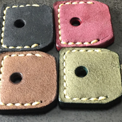 【手縫】ケープハント日本製本革キーカバー（4色1セット） 9枚目の画像