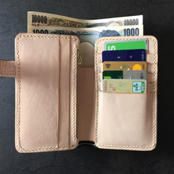 【手工縫製】Cape Hunt 日本牛皮錢包【中間錢包】（黑色） 第2張的照片