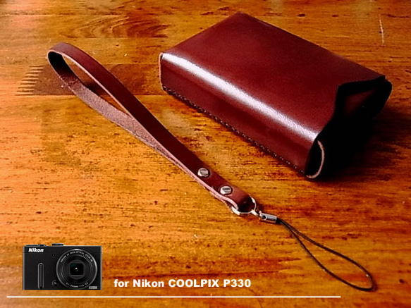 Nikon P330用チョコ色本革ケース１ 1枚目の画像